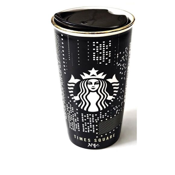 Limited Edition Starbucks Times Square 2015 Ceramic Tumbler - 12 oz./ NEW - Picture 1 of 4